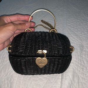Extremely rare runway Chanel structured  wickerbag